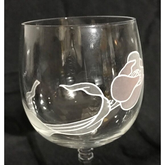 Bohemia Crystal-Crystalex Tulip Pattern Hand Blown Wine Glass Set of 3 - Picture 4 of 9